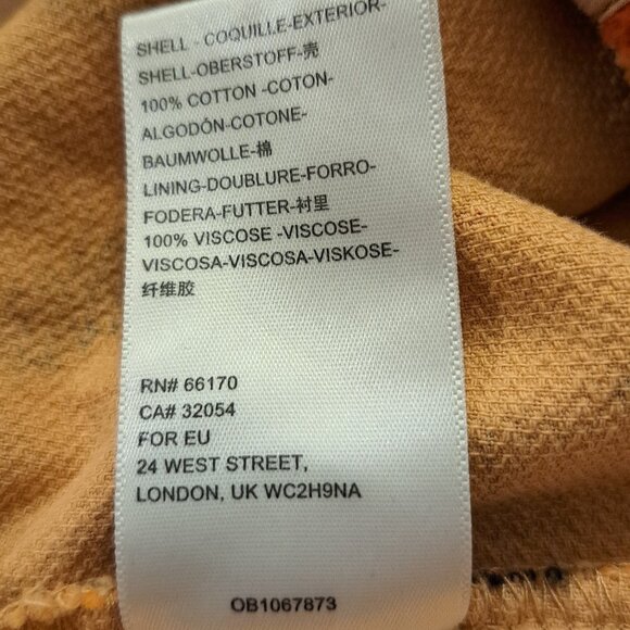 Urban Outfitters Women's Fall Chevron Stripe Corduroy Bib Overalls Sz Large-Flaw - Picture 13 of 16